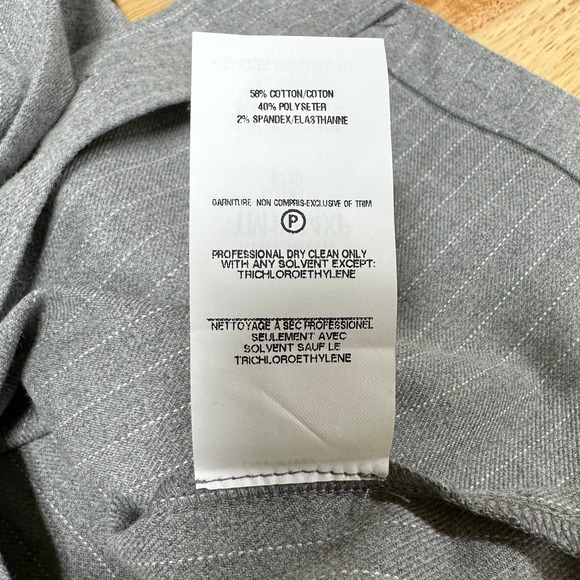 Twenty Montreal Men's Button Up Short Sleeve Grey Shirt NWT Size S Pinstripe - Picture 7 of 9